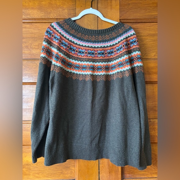 Talbots Crew Neck Fair Isle Sweater - Picture 3 of 5